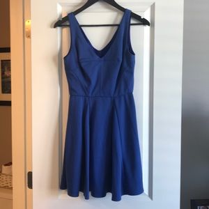 Royal blue v-neck dress